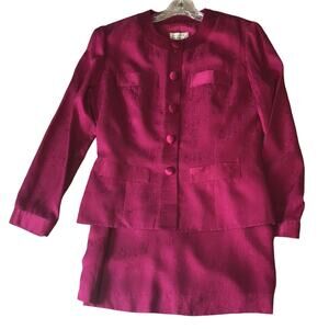 Adrianna Papell Purple Pure Silk Suit. 10